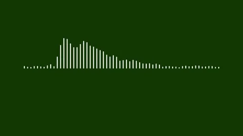 Audio Frequency Waves with Clean Equalizer Patterns on Green Background 4K Stock Footage 341893744