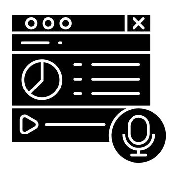 Audio Glyph Icon Stock Illustration