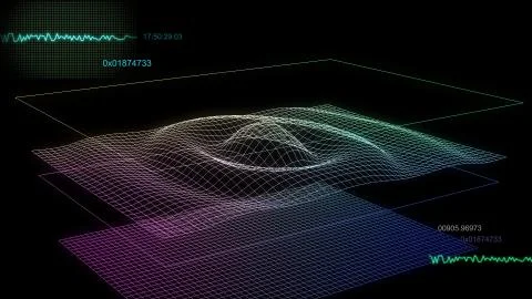 Audio graph screen 02 Illustrazione stock