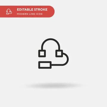 Audio Guide Simple vector icon. Illustration symbol design template for web m Stock Illustration