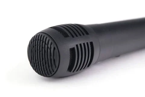 Audio handheld karaoke microphone on white background Stock Photos