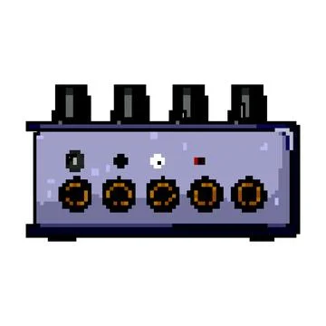 Audio headphone amp game pixel art vector illustration Stock Illustration