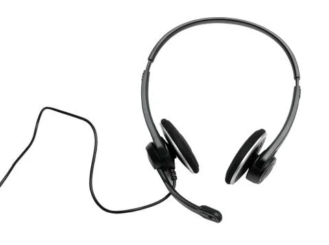 Audio headset (clipping path) Stock Photos