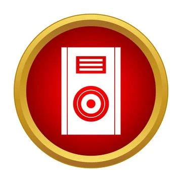 Audio icon representing sound and music speaker or device Stock Illustration