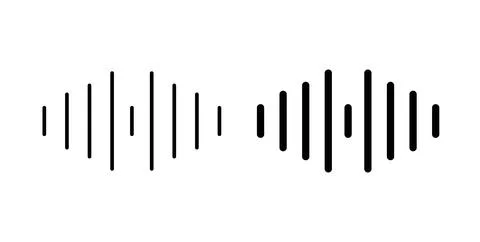 Audio icon. Style is flat and line symbol Stock Illustration