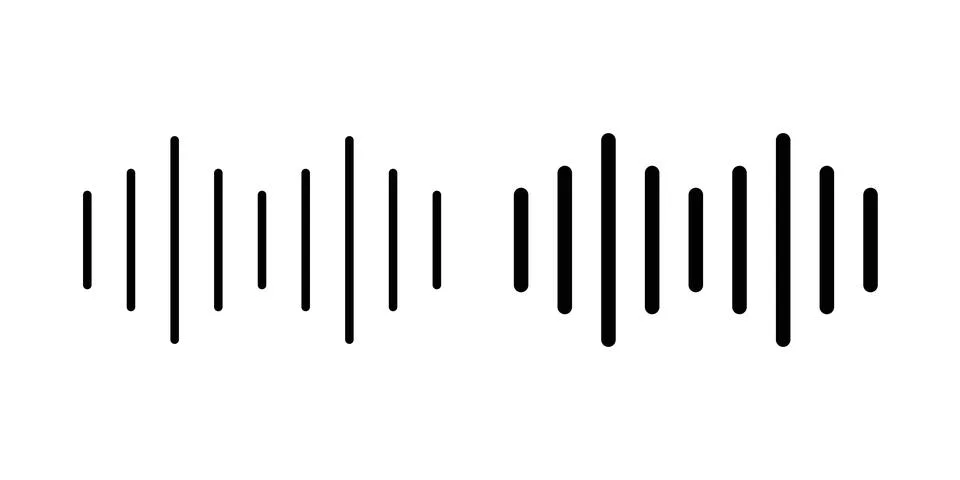 Audio icon thin line and clipart style vector set Stockillustratie