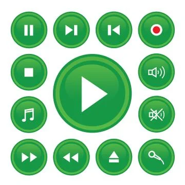 Audio icon web Stock Illustration