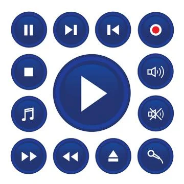 Audio icon web Stock Illustration