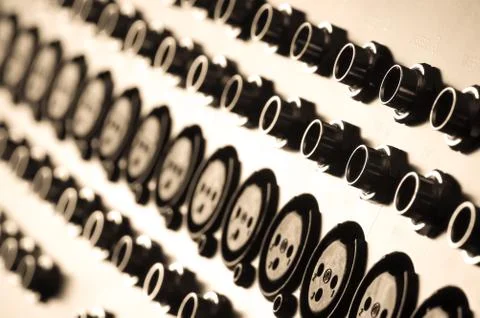 Audio inputs Stock Photos