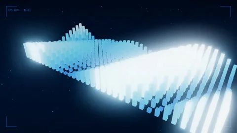 Audio intelligence spectrogram heightfield Video stock 340019107