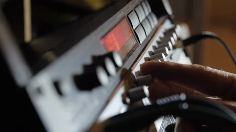 Audio interface, knobs, effect unit Stock Footage 90756754