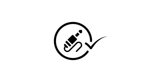Audio jack connected successfully icon with moving circle and check mark fo.. Stock Footage 346496894