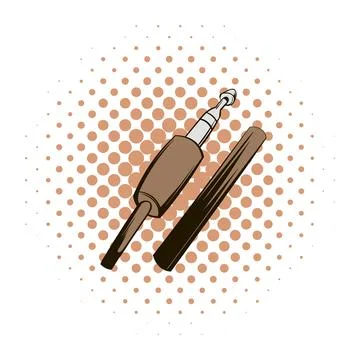Audio jack connector comics icon Stock Illustration