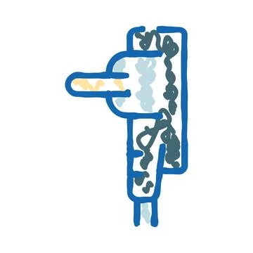 Audio jack connector doodle linking electronic device 스톡 일러스트