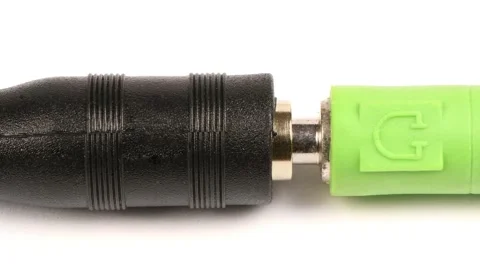 Audio jack, headphone jack, isolated on a white background. Stock Footage 249949213