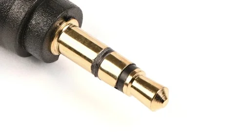 Audio jack, headphone jack, isolated on a white background. Stock Footage 249949539