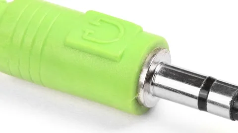 Audio jack, headphone jack, isolated on a white background. Stock Footage 249949694