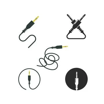 Audio jack icon vector illustration design template Stock Illustration