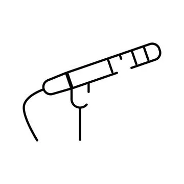 Audio jack plug connecting with human butt funny concept Stock Illustration
