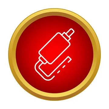 Audio jack plug connecting to a smartphone icon Stock Illustration