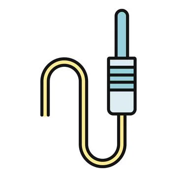 Audio jack plug connecting sound and music devices Ilustração Stock