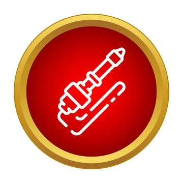 Audio jack plug connection cable music application icon Stock Illustration