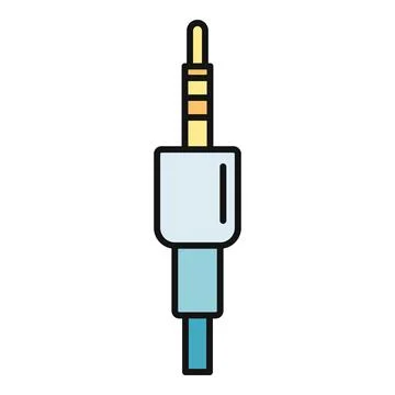 Audio jack plug connector technology music sound icon Иллюстрация