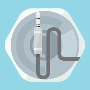 Audio Jack Plug 스톡 일러스트