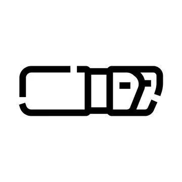 Audio jack plug line icon design Stock Illustration