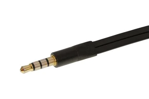 Audio jack on a white background Stock Photos