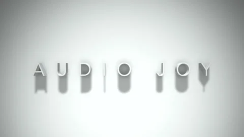 Audio joy 3D title animation with shadows on a white background Vídeo Stock 297801237