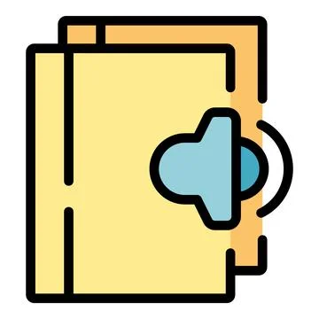 Audio learning icon vector flat Stock Illustration