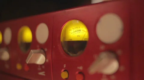 Audio level console Stock Footage 38415261