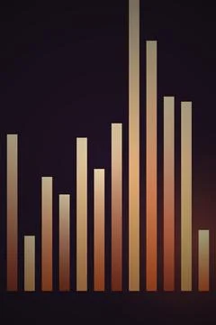Audio Level Graph Illustration 스톡 일러스트