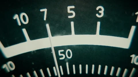 Audio level meter on the old reel tape recorder Stock Footage 60266480