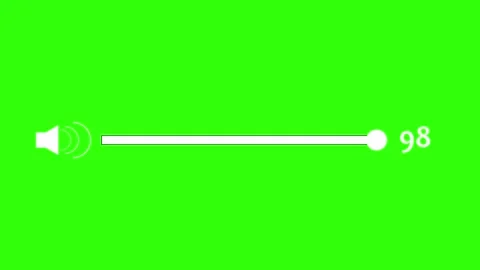Audio Level Slider and Speaker Icon Animation on Green Screen Stock Footage 322067401