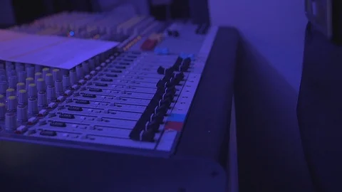 Audio Levels and Lights Deck Interface 3 Stock Footage 101349174