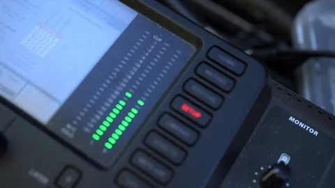 Audio levels on a Soundboard Stock Footage 73015352