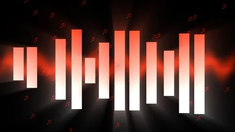 Audio levels wave chart and graph illustration Stock Illustration