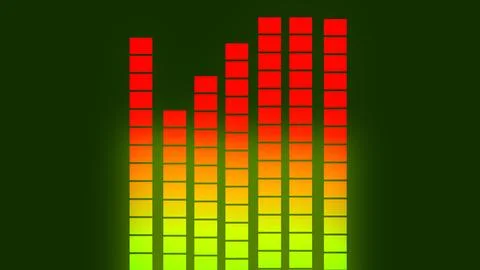 Audio levels wave chart and graph illustration Stock Illustration