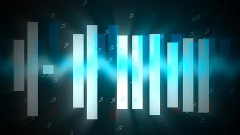 Audio levels wave chart and graph illustration Stock Illustration