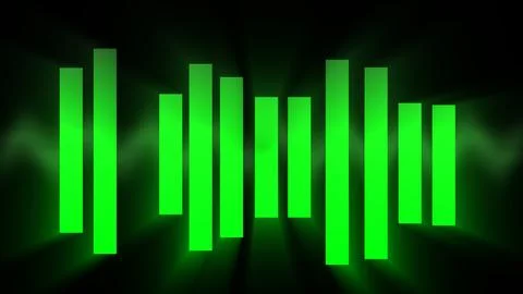 Audio levels wave chart and graph illustration Stock Illustration