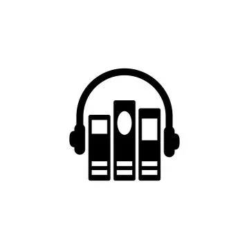 Audio Library Flat Vector Icon Stock Illustration