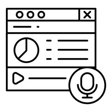 Audio Line Icon Stock Illustration