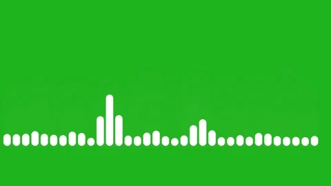 Audio lines motion graphics with green screen background Stock Footage 132883983
