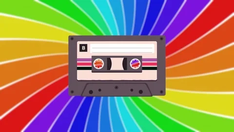 Audio magnetic cassette 스톡 동영상 201687395