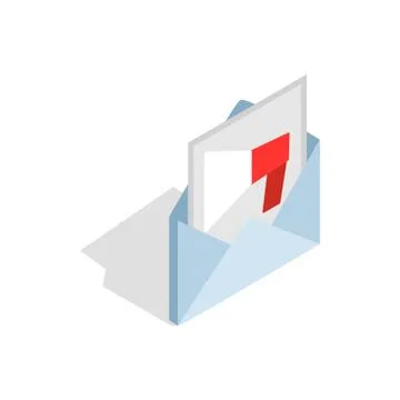 Audio message icon, isometric 3d style Stock-Illustration