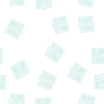 Audio message ugc glyph seamless pattern Stock Illustration