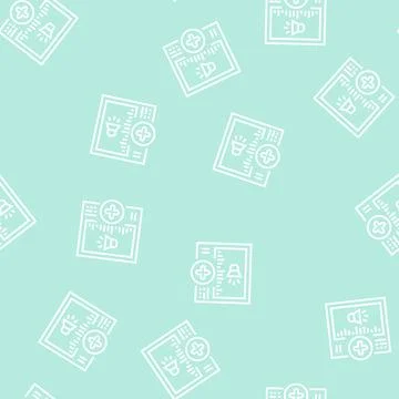 Audio message ugc line seamless pattern Stock Illustration