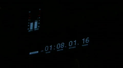 Audio Meter &amp; Timecode Stock Footage 420822